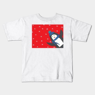 Cute Holiday Penguin Kids T-Shirt